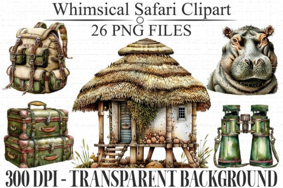 Download Whimsical Safari Clipart Bundle - Safari clipart Collection