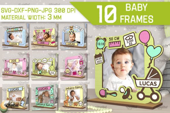 Download Baby Photo Frames Laser Cut Bundle - Laser Collection