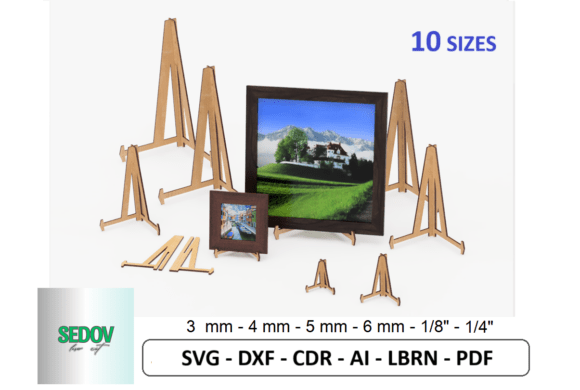 Download Photo Easel Stand Laser Cut 10 Sizes - Laser Collection