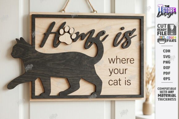 Download Wooden Pet Home Wall Sign Laser Cut |CNC - Laser Collection