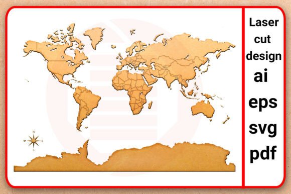 Download Laser Cut SVG World Map Countries Vector - Laser Collection
