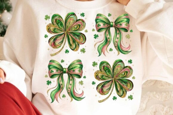 Download St Patrick Bow Shamrock PNG, Coquette - Premium Resources
