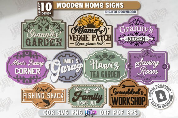 Download Home Wall Signs Laser Cut Bundle | CNC - Laser Collection
