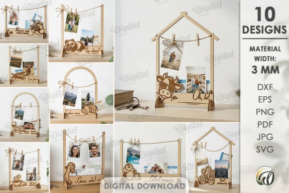 Download Photo Holders Frames Bundle Lasercut - Laser Collection