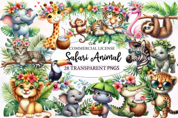 Download Safari Clipart, Tropical Clipart, Animal - Safari clipart Collection