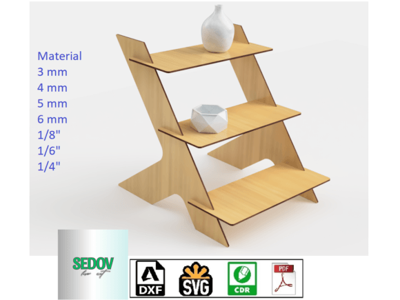 Download Laser Cut 3 Tier Shelf Store Showcase - Laser Collection