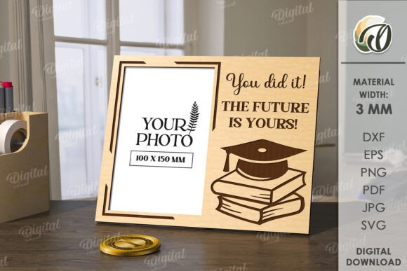 Download 3D Graduation Picture Frame Laser Cut - Laser Collection