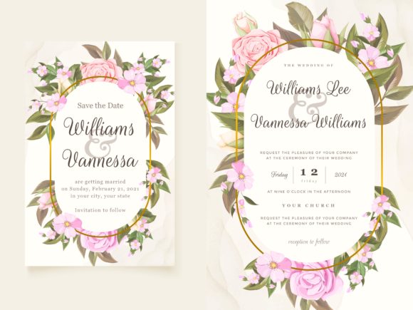 Download Elegant Wedding Invitation FLoral Design - Wedding invitation floral design Collection