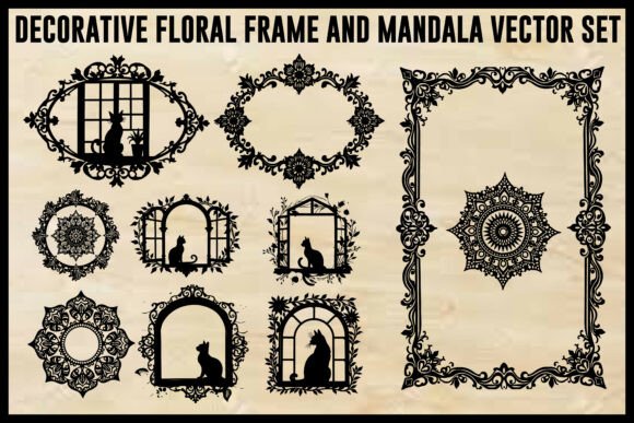 Download Vintage Floral Laser Cut Ornamental Fram - Laser Collection